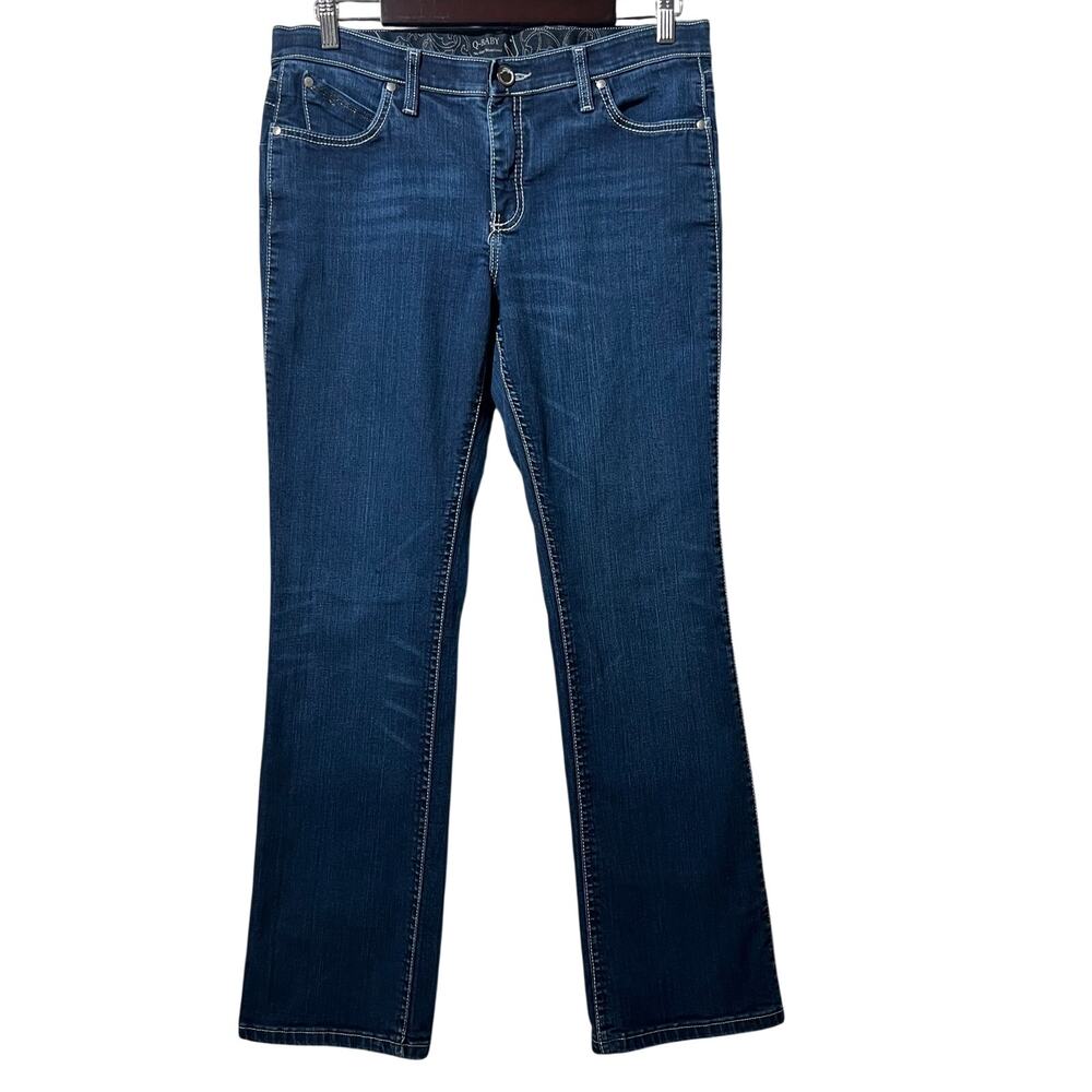Wrangler Q-Baby Bootcut Ultimate Dark Wash Riding Jeans | Women's 11/12X32